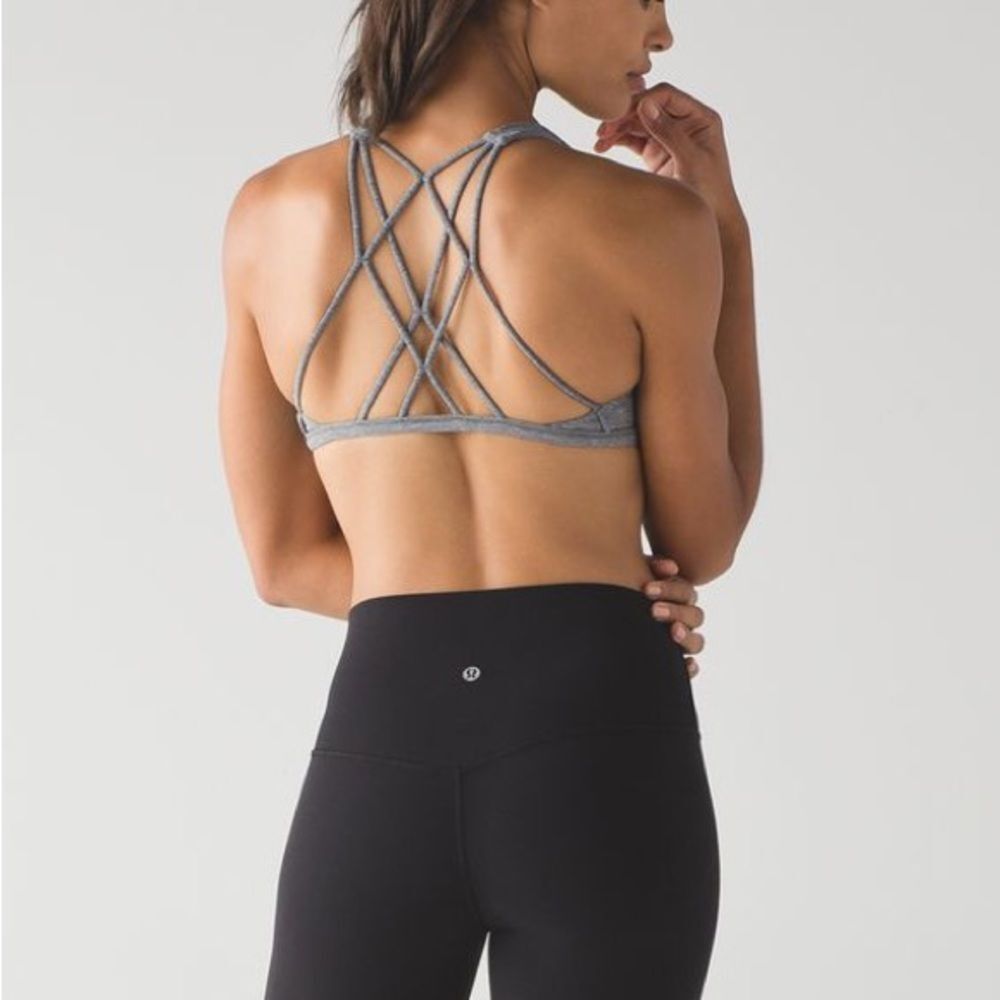 RARE Lululemon Free To Be Zen Bra - Heathered Slate